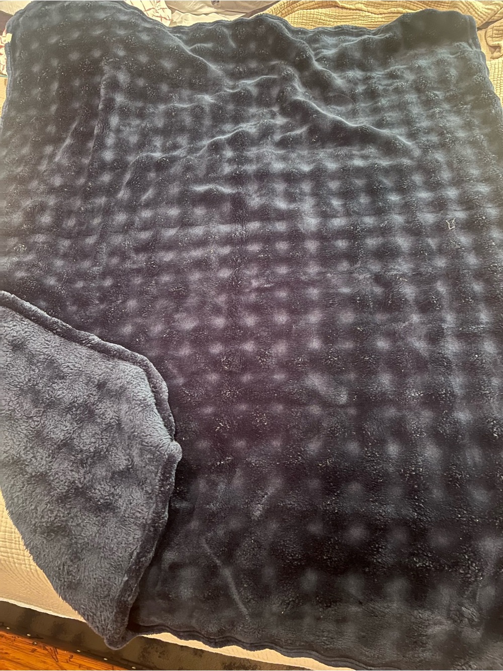 Luxury Plush Throw Blanket - Deep Navy Cozy Layer